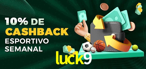 10% de bônus de cashback na luck9